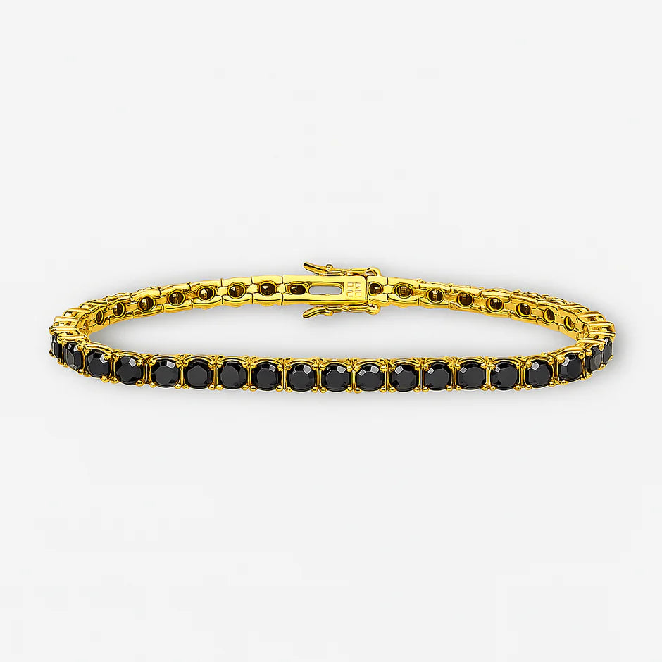 Black Moissanite Tennis Chain