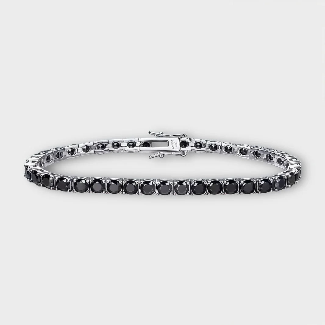Black Moissanite Tennis Chain